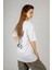 Woxxo Humanity Baskılı Unisex Oversize T-Shirt -Beyaz Lycralı Modal/pamuk 2