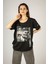 Woxxo Queens D'ont Compete Unisex Oversize T-Shirt -Siyah Lycralı Modal/pamuk 1