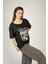 Woxxo Queens D'ont Compete Unisex Oversize T-Shirt -Siyah Lycralı Modal/pamuk 3