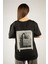 Woxxo Glow From The World They Left You In Baskılı Unisex Oversize T-Shirt -Siyah Lycralı Modal/pamuk 1