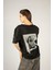 Woxxo Glow From The World They Left You In Baskılı Unisex Oversize T-Shirt -Siyah Lycralı Modal/pamuk 2