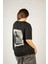 Woxxo Glow From The World They Left You In Baskılı Unisex Oversize T-Shirt -Siyah Lycralı Modal/pamuk 3