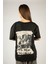 Woxxo Privacy Baskılı Unisex Oversize T-Shirt -Siyah Lycralı Modal/pamuk 1