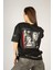 Woxxo Reality Is Wrong Baskılı Unisex Oversize T-Shirt -Siyah Lycralı Modal/pamuk 3