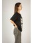Woxxo I Want The Whole World On Nothing Baskılı Unisex Oversize T-Shirt -Siyah Lycralı Modal/pamuk 3