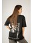 Woxxo Queens D'ont Compete Unisex Oversize T-Shirt -Siyah Lycralı Modal/pamuk 2