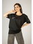 Woxxo More Money More Problems Baskılı Unisex Oversize T-Shirt -Siyah Lycralı Modal/pamuk 4