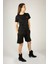 Woxxo Ocean Rabbit Siyah Baskılı Unisex Tişört - %100 Pamuk Kauçuk Arma Detaylı 2