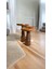 Wood Ahşap 3’lü Set Fitilli Mantar Yan Sehpa Modern Fiskos / Açık Ceviz Renk / Zigon Sehpa Vernikli 1