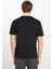 Regular Fit Grafik Bas Siyah Erkek Kısa Kol T-Shirt 5