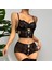 Modern Göz Alıcı Dantelli & Çorap Kombinli Jartiyer Gecelik Set 1
