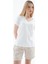 25Y0478K1 Kadın V Yaka T-Shirt 2