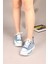 Joyse Tül Detaylı Keten Sneakers Mavi 3