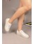 Luxora Lastik Bağcıklı Dantel Sneakers Beyaz 3