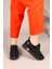 Fluff Lazerli Taşlı Bağcıklı Sneakers Siyah 3