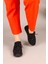 Fluff Lazerli Taşlı Bağcıklı Sneakers Siyah 4