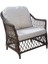 MONALİN MOBİLYA Lizbon Kahverengi 2 Kişilik(1-1-Masa) Rattan Örgü Bahçe & Balkon & Teras Oturma Grubu Minderli & Camlı & Masalı Takım 4