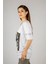 Woxxo Wake Up Baskılı Unisex Oversize T-Shirt -Beyaz Lycralı Modal/pamuk 2