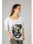 Woxxo Wake Up Baskılı Unisex Oversize T-Shirt -Beyaz Lycralı Modal/pamuk 3