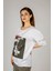 Woxxo Fake News Baskılı Unisex Oversize T-Shirt -Beyaz Lycralı Modal/pamuk 2