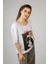 Woxxo Fake News Baskılı Unisex Oversize T-Shirt -Beyaz Lycralı Modal/pamuk 3