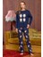 25037 Kadın Laci Baskı Detay Uzun Kol Pamuklu Pijama Takımı 1