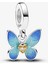 Blue Butterfly Dangle Gümüş Sallantılı Charm NUR-CH00017 1