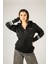 Wake Up Fermuarlı Kapüşonlu Unisex Sweatshirt - Siyah Street Baskılı 3