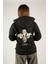 Aliens Fermuarlı Kapüşonlu Unisex Sweatshirt - Siyah Street Baskılı 1