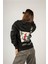God Has No Name Fermuarlı Kapüşonlu Unisex Sweatshirt - Siyah Street Baskılı 2