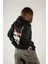Dreams Are For Realfermuarlı Kapüşonlu Unisex Sweatshirt - Siyah Street Baskılı 2