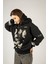Good Fellas Baskılı Kapüşonlu Unisex Sweatshirt - Siyah %100 Organik Pamuk 2