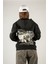 More Money More Problems Fermuarlı Kapüşonlu Unisex Sweatshirt - Siyah Street Baskılı 1
