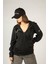 More Money More Problems Fermuarlı Kapüşonlu Unisex Sweatshirt - Siyah Street Baskılı 3