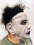 Siyah Saçlı Michael Myers Yüze Tam Yapışan Et Maske Korku Maskesi 2