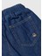 Erkek Çocuk Koyu Denim Arka Cebi Logo Detaylı Büzgü Ipli Kıvrık Paça Denim Pantolon 3