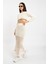Rtd&vld Kadın Ajurlu Triko Etek Ekru 1