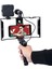 AY49X Cep Telefonu Için Mikrofonlu ve Işıklı Profesyonel Video Çekim Braketi Telefon Tutucu Tripod 1