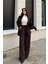 Kadın 2023458577 Kahverengi Düğmeli Blazer Ceket 2