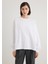 Bisiklet Yaka Beyaz Basic Sweatshirt 1S10161-620 3