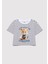 Kedi Baskılı Çizgili Crop Tişört 7610280-85308 2