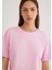 Pembe Crop Basic Tişört 1613072-71117 5
