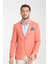 Arunte Erkek Orange Keten Görünümlü Ince Dört Mevsim Giyilebilir Slim Fit Blazer Ceket 1