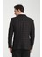 Paride Erkek Indigo Ekose Slim Fit Mono Yaka Blazer Ceket 4