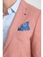 Arunte Erkek Pembe Keten Görünümlü Ince Dört Mevsim Giyilebilir Slim Fit Blazer Ceket 2