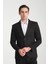 Paride Erkek Indigo Ekose Slim Fit Mono Yaka Blazer Ceket 1