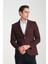 Paride Erkek Indigo Ekose Slim Fit Mono Yaka Blazer Ceket 1