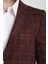 Paride Erkek Indigo Ekose Slim Fit Mono Yaka Blazer Ceket 3