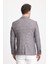 Casparov Erkek Lacivert Ekoseli Esnemeyen Kumaş Slim Fit Mono Yaka Blazer Ceket 4
