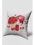 Beyaz Kırmızı Gül Desenli Kırlent Kılıfı 1